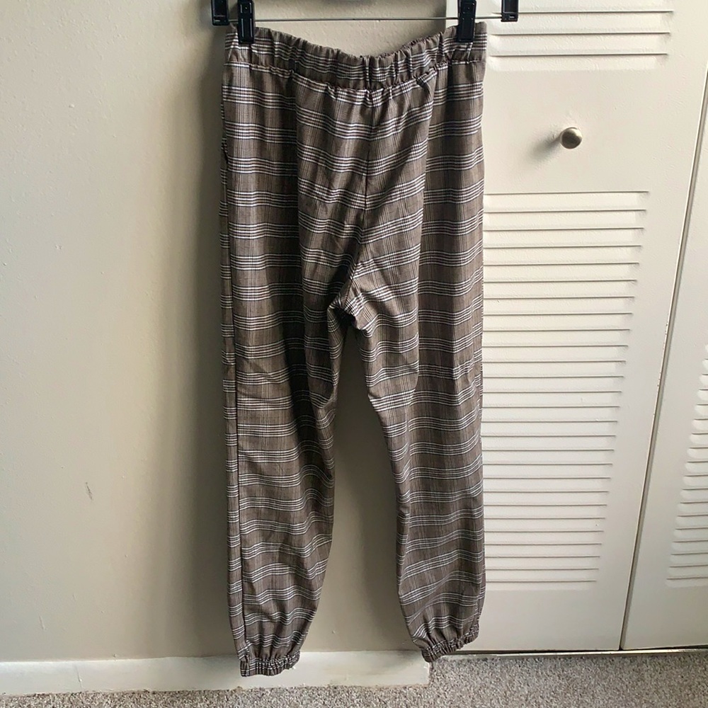 Plaid, skinny, cuffed at the ankle super cute pants - Picture 2 of 4